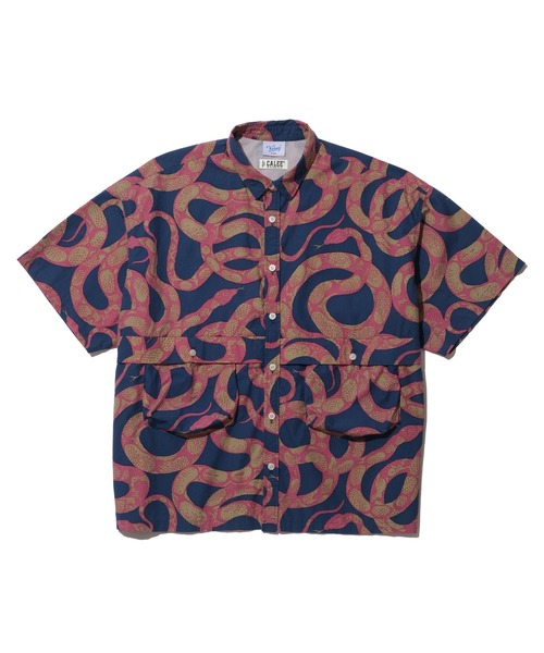 CALEE（キャリー）の「CALEE × KEBOZ BALL SHIRT（シャツ/ブラウス・メンズ・ネイビー/オレンジ・MEDIUM/LARGE/X-LARGE）」の3枚目の写真