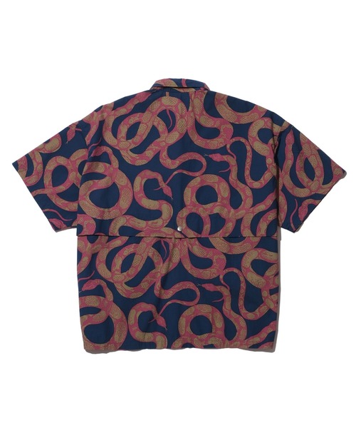 CALEE（キャリー）の「CALEE × KEBOZ BALL SHIRT（シャツ/ブラウス・メンズ・ネイビー/オレンジ・MEDIUM/LARGE/X-LARGE）」の4枚目の写真