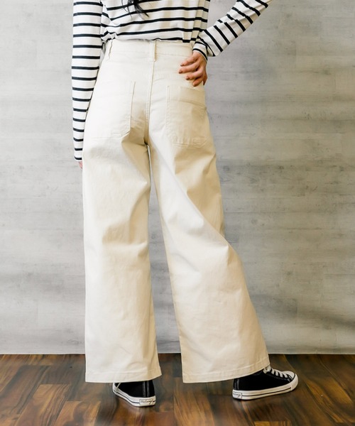 MARAI(マーライ)の「ストレッチツイル ワイドベイカーパンツ(その他パンツ・レディース・ベージュ/ブラック/カーキ/ナチュラル・L/LL/M/4L/3L)」の9枚目の写真