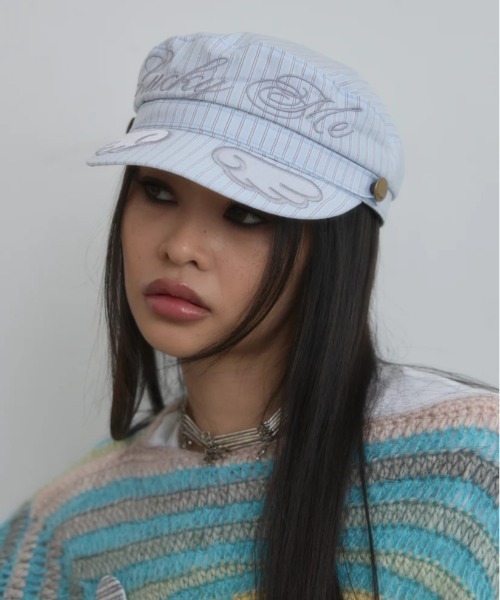 L.H.P(エルエイチピー)の「HOLECO/ホレコ/HOLECO Breton wing cap(キャップ・レディース・ブルー・F)」の3枚目の写真