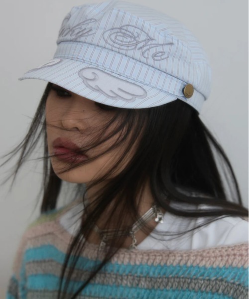 L.H.P(エルエイチピー)の「HOLECO/ホレコ/HOLECO Breton wing cap(キャップ・レディース・ブルー・F)」の5枚目の写真