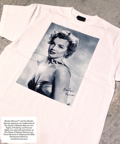 minius(ミニウス)の「【MARILYN MONROE/マリリン・モンロー】フォトTシャツ ピグメント染め ヴィンテージ ユニセックスモノクロ クローズアップ(Tシャツ/カットソー・メンズ・ホワイト/ブラック・SMALL/MEDIUM/LARGE/X-LARGE)」の6枚目の写真