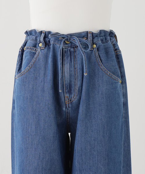 journal standard L'essage（ジャーナルスタンダードレサージュ）の「DARKPARK/ダークパーク IRIS-PAPER BAG TENCEL DENIM パンツ（デニムパンツ・レディース・サックスブルー・26/25/24）」の4枚目の写真