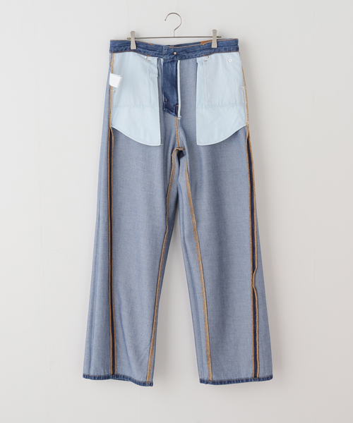 journal standard L'essage（ジャーナルスタンダードレサージュ）の「DARKPARK/ダークパーク IRIS-PAPER BAG TENCEL DENIM パンツ（デニムパンツ・レディース・サックスブルー・26/25/24）」の9枚目の写真