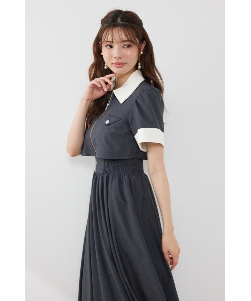 rienda(リエンダ)の「【再入荷】バストディティールフレアワンピース 夏服(ワンピース・レディース・ブラック/グレー/ライトイエロー・SMALL/MEDIUM)」の8枚目の写真