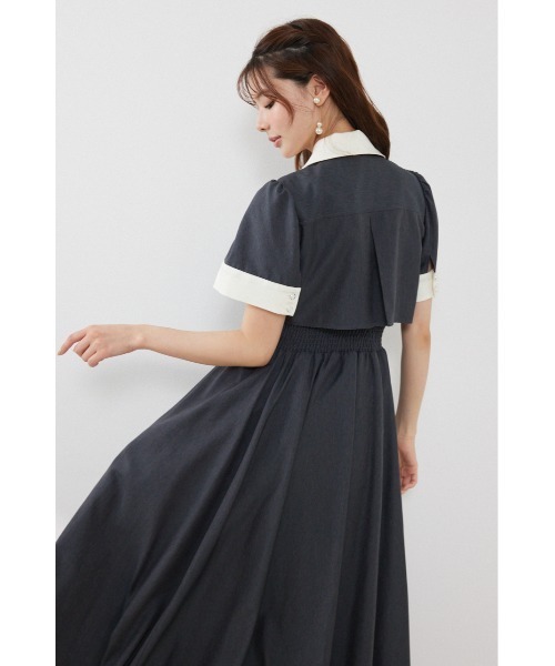 rienda(リエンダ)の「【再入荷】バストディティールフレアワンピース 夏服(ワンピース・レディース・ブラック/グレー/ライトイエロー・SMALL/MEDIUM)」の9枚目の写真