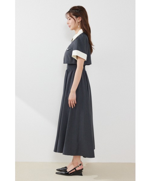 rienda(リエンダ)の「【再入荷】バストディティールフレアワンピース 夏服(ワンピース・レディース・ブラック/グレー/ライトイエロー・SMALL/MEDIUM)」の11枚目の写真