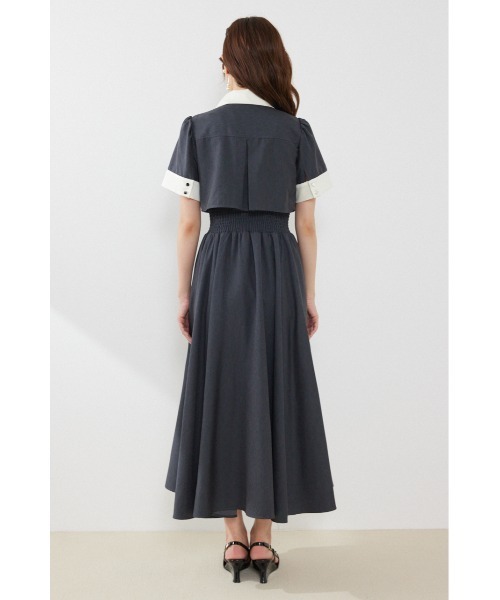 rienda(リエンダ)の「【再入荷】バストディティールフレアワンピース 夏服(ワンピース・レディース・ブラック/グレー/ライトイエロー・SMALL/MEDIUM)」の12枚目の写真