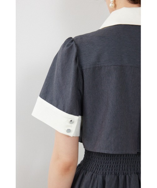 rienda(リエンダ)の「【再入荷】バストディティールフレアワンピース 夏服(ワンピース・レディース・ブラック/グレー/ライトイエロー・SMALL/MEDIUM)」の14枚目の写真