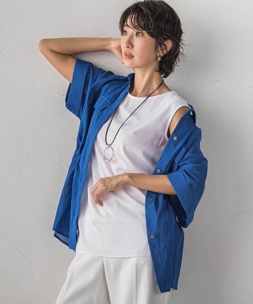 la.f…(ラエフ)の「バックサテンジョーゼットカットソー(Tシャツ/カットソー・レディース・ブラック/ホワイト・9号)」の18枚目の写真