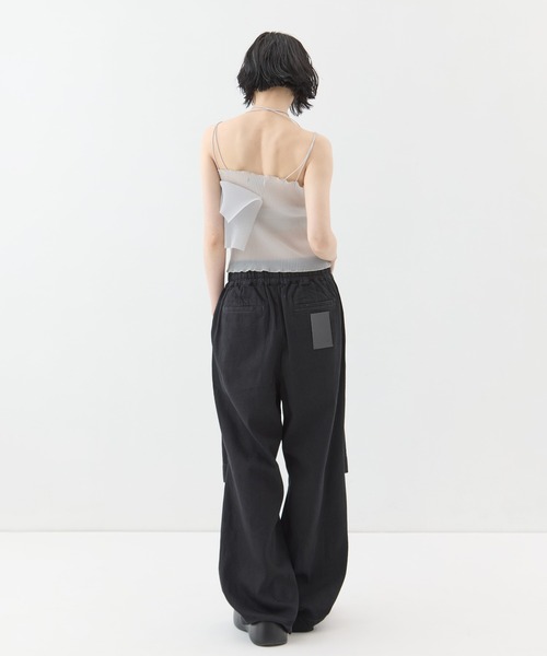 LIVINGTONE(リヴィントーン)の「【LIVINGTONE/リヴィントーン】《STUDIOUS別注》Relaxed open knee/リラックスオープンニーデニム(デニムパンツ・レディース・ブラック/アイボリー・38/36)」の11枚目の写真