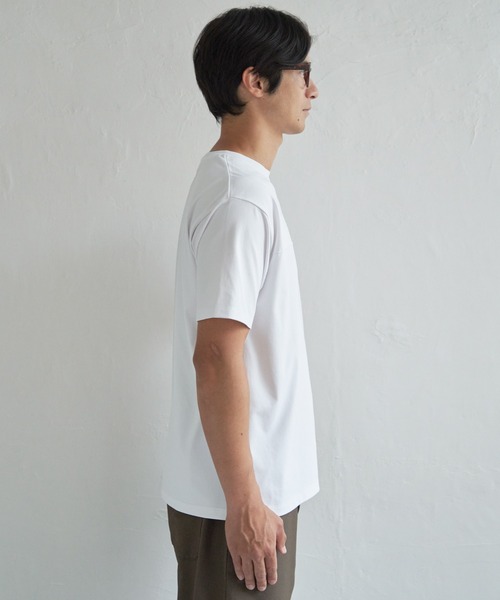 ikka(イッカ)の「【接触冷感】ステッチ刺繍Tシャツ(Tシャツ/カットソー・メンズ・ホワイト/ブラック/ネイビー・M/L/XL/S)」の15枚目の写真