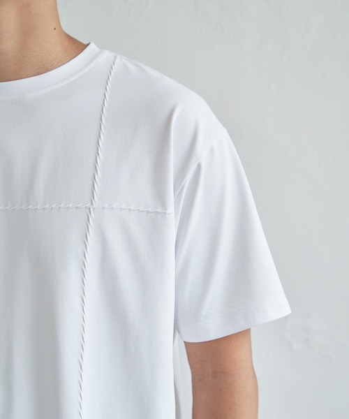 ikka(イッカ)の「【接触冷感】ステッチ刺繍Tシャツ(Tシャツ/カットソー・メンズ・ホワイト/ブラック/ネイビー・M/L/XL/S)」の18枚目の写真