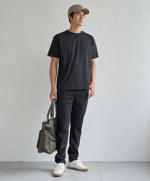 ikka（イッカ）の「【接触冷感】ステッチ刺繍Tシャツ（Tシャツ/カットソー・メンズ・ホワイト/ブラック/ネイビー・M/L/XL/S）」の10枚目の写真