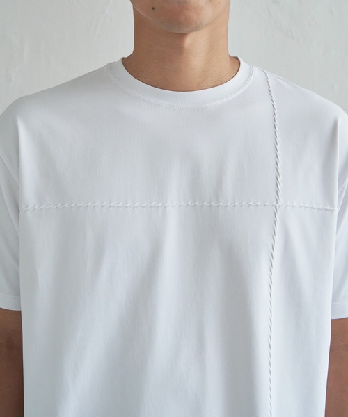 ikka(イッカ)の「【接触冷感】ステッチ刺繍Tシャツ(Tシャツ/カットソー・メンズ・ホワイト/ブラック/ネイビー・M/L/XL/S)」の17枚目の写真