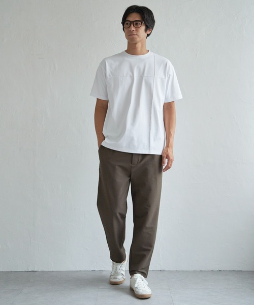 ikka(イッカ)の「【接触冷感】ステッチ刺繍Tシャツ(Tシャツ/カットソー・メンズ・ホワイト/ブラック/ネイビー・M/L/XL/S)」の7枚目の写真