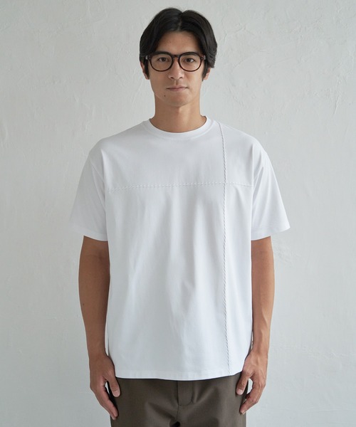 ikka(イッカ)の「【接触冷感】ステッチ刺繍Tシャツ(Tシャツ/カットソー・メンズ・ホワイト/ブラック/ネイビー・M/L/XL/S)」の16枚目の写真