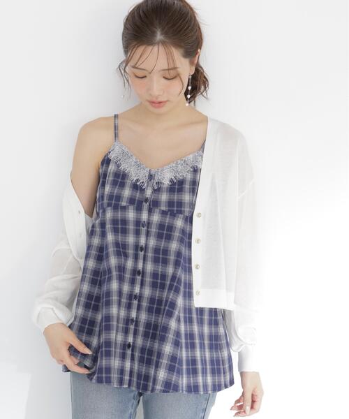 PROPORTION BODY DRESSING(プロポーションボディドレッシング)の「<a>レイヤードキャミソールビスチェ / 1216219701(シャツ/ブラウス・レディース・ネイビー/ブラウン・FREE)」の13枚目の写真