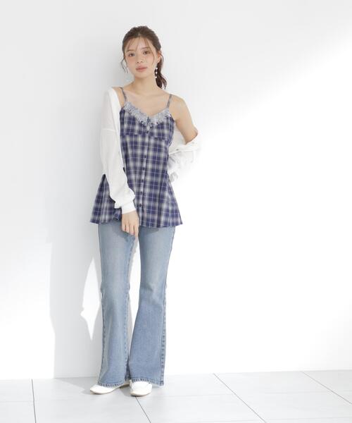 PROPORTION BODY DRESSING(プロポーションボディドレッシング)の「<a>レイヤードキャミソールビスチェ / 1216219701(シャツ/ブラウス・レディース・ネイビー/ブラウン・FREE)」の14枚目の写真