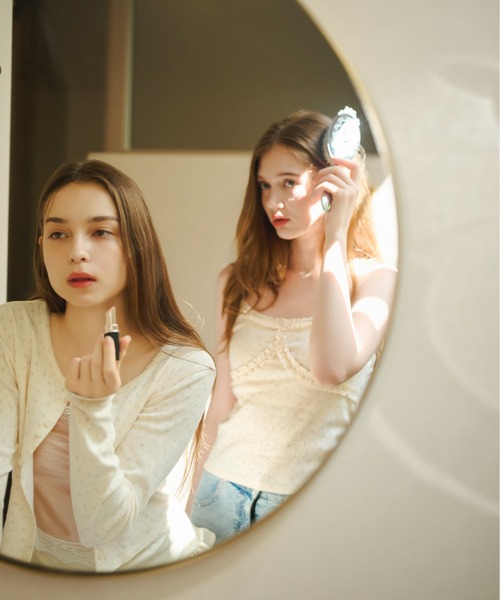 Heather（ヘザー）の「【Heather×PEACH JOHN】パターンメッシュカーディガン　1052565（カーディガン/ボレロ・レディース・ブルー系その他/オフホワイト/ホワイト系その他・FREE）」の5枚目の写真
