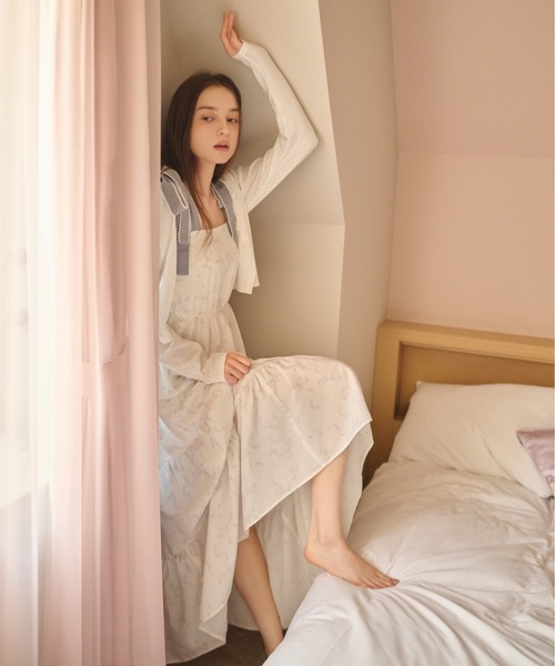 Heather（ヘザー）の「【Heather×PEACH JOHN】パターンメッシュカーディガン　1052565（カーディガン/ボレロ・レディース・ブルー系その他/オフホワイト/ホワイト系その他・FREE）」の7枚目の写真