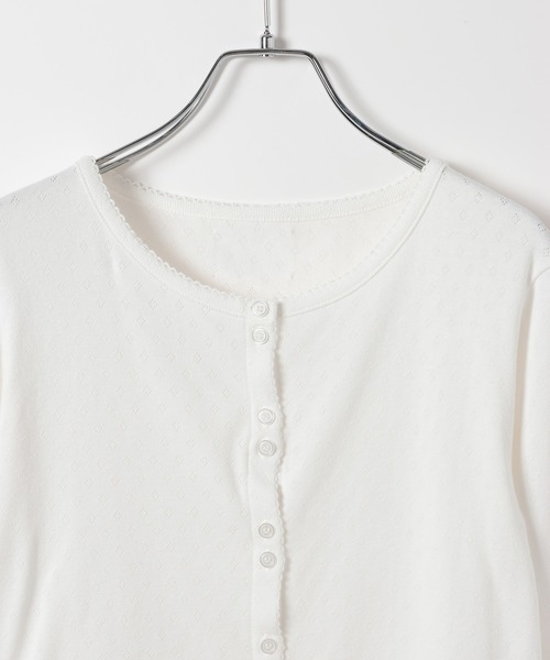 Heather（ヘザー）の「【Heather×PEACH JOHN】パターンメッシュカーディガン　1052565（カーディガン/ボレロ・レディース・ブルー系その他/オフホワイト/ホワイト系その他・FREE）」の20枚目の写真
