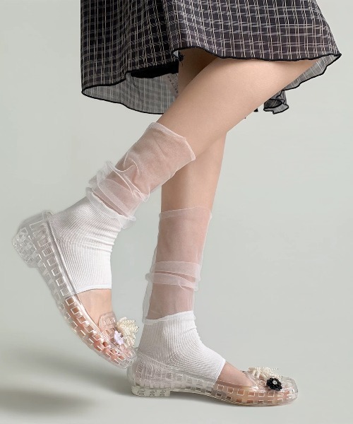 Vipoa(ヴィポア)の「Ballet mesh jelly shoes(サンダル・レディース・ブラウン/アイボリー/クリア/シルバー/ゴールド/ブラック/レッド・SMALL/LARGE/MEDIUM)」の16枚目の写真