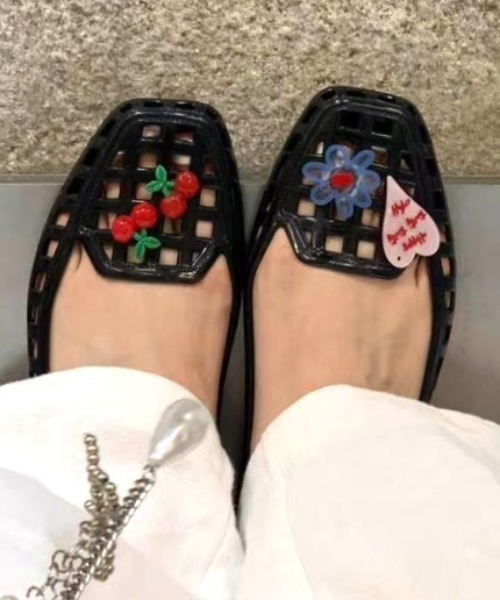 Vipoa(ヴィポア)の「Ballet mesh jelly shoes(サンダル・レディース・ブラウン/アイボリー/クリア/シルバー/ゴールド/ブラック/レッド・SMALL/LARGE/MEDIUM)」の18枚目の写真