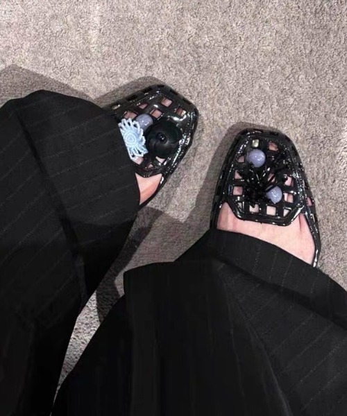 Vipoa(ヴィポア)の「Ballet mesh jelly shoes(サンダル・レディース・ブラウン/アイボリー/クリア/シルバー/ゴールド/ブラック/レッド・SMALL/LARGE/MEDIUM)」の19枚目の写真