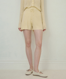 Lush basic knit setup shorts_Butter yellow(OC25-KN10)