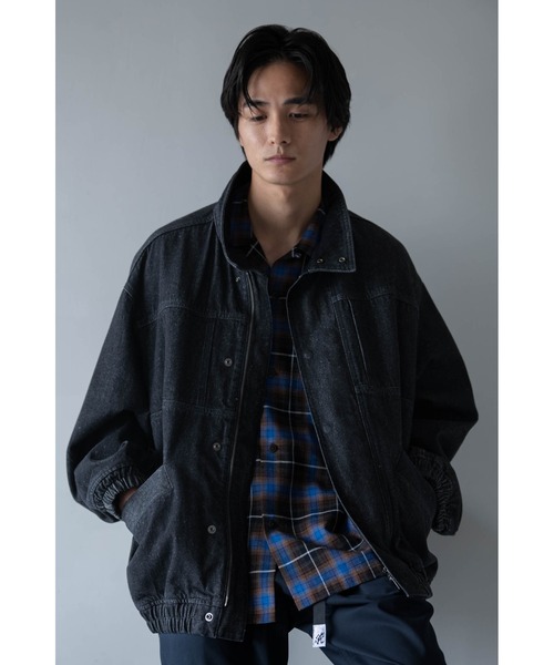 ADAM ET ROPE'(アダムエロペ)の「【SIDOGRAS/シドグラス】ウールブレンドチェックオープンカラーシャツ(シャツ/ブラウス・メンズ・ブルー系その他4/グレー系その他・M/L)」の5枚目の写真