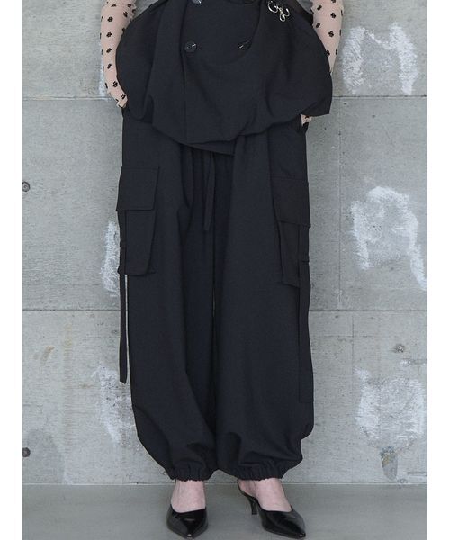 SORIN(ソリン )の「Flapped Parachute Pants / フラップパラシュートパンツ(その他パンツ・レディース・カーキ/チェック/ブラック・36/38)」の4枚目の写真
