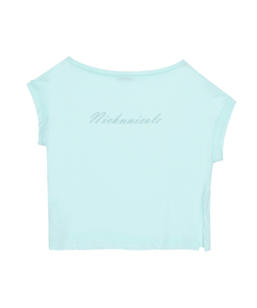 NICK&NICOLE(ニックアンドニコール)の「LETTERING OFF SHOULDER TOP_MINT(Tシャツ/カットソー・レディース・その他・FREE)」の4枚目の写真