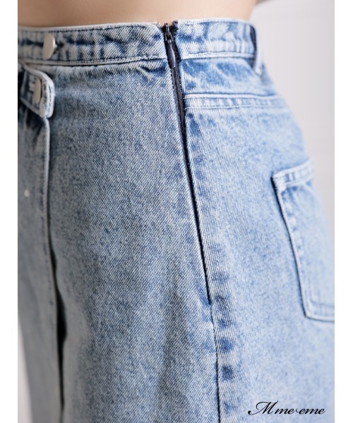 M me eme(エムミーエメ)の「Rhinestone denim mini skirt(eme10406)(スカート・レディース・ホワイト・FREE)」の12枚目の写真