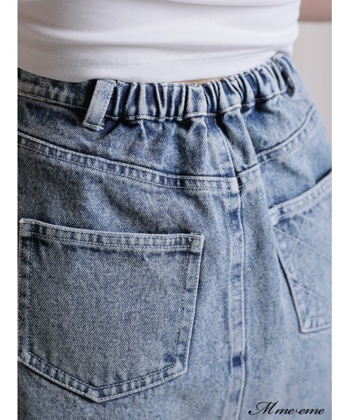 M me eme(エムミーエメ)の「Rhinestone denim mini skirt(eme10406)(スカート・レディース・ホワイト・FREE)」の13枚目の写真