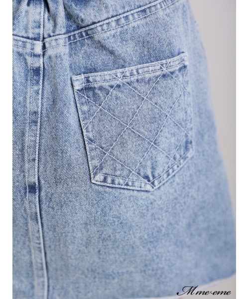 M me eme(エムミーエメ)の「Rhinestone denim mini skirt(eme10406)(スカート・レディース・ホワイト・FREE)」の14枚目の写真