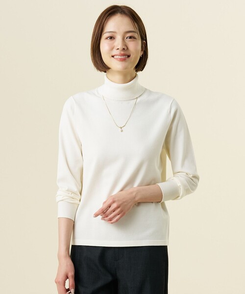 J.PRESS Ladies(J.プレス レディス)の「【人気定番アイテム・シーンレスに活躍】PRINCE タートルネック ニット(ニット/セーター・レディース・ピーコックグリーン系/ブラウン系1/ライトグレー系/ブラック系/ホワイト系1/ダークブラウン系/ベージュ系/ホワイト系・SMALL)」の2枚目の写真