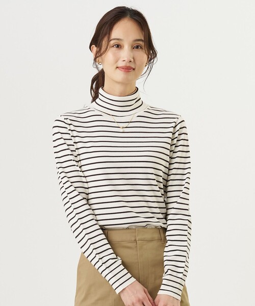 J.PRESS Ladies(J.プレス レディス)の「【人気定番アイテム・シーンレスに活躍】PRINCE タートルネック ニット(ニット/セーター・レディース・ピーコックグリーン系/ブラウン系1/ライトグレー系/ブラック系/ホワイト系1/ダークブラウン系/ベージュ系/ホワイト系・SMALL)」の1枚目の写真