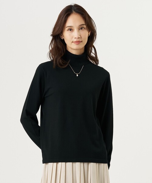 J.PRESS Ladies(J.プレス レディス)の「【人気定番アイテム・シーンレスに活躍】PRINCE タートルネック ニット(ニット/セーター・レディース・ピーコックグリーン系/ブラウン系1/ライトグレー系/ブラック系/ホワイト系1/ダークブラウン系/ベージュ系/ホワイト系・SMALL)」の3枚目の写真
