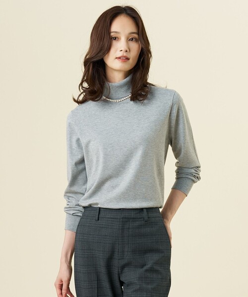 J.PRESS Ladies(J.プレス レディス)の「【人気定番アイテム・シーンレスに活躍】PRINCE タートルネック ニット(ニット/セーター・レディース・ピーコックグリーン系/ブラウン系1/ライトグレー系/ブラック系/ホワイト系1/ダークブラウン系/ベージュ系/ホワイト系・SMALL)」の4枚目の写真
