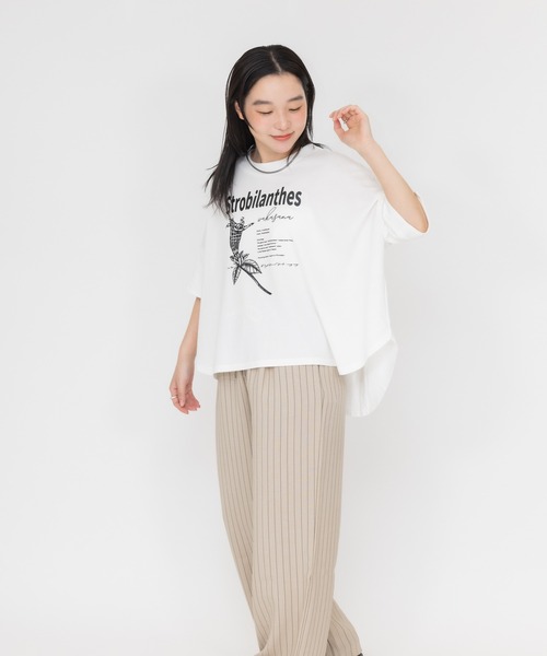 meeny miny(ミーニーマイニー)の「【京都府立植物園】ユキミバナTシャツ(Tシャツ/カットソー・レディース・ブラック/ホワイト・MEDIUM)」の11枚目の写真