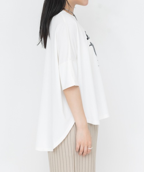 meeny miny(ミーニーマイニー)の「【京都府立植物園】ユキミバナTシャツ(Tシャツ/カットソー・レディース・ブラック/ホワイト・MEDIUM)」の14枚目の写真
