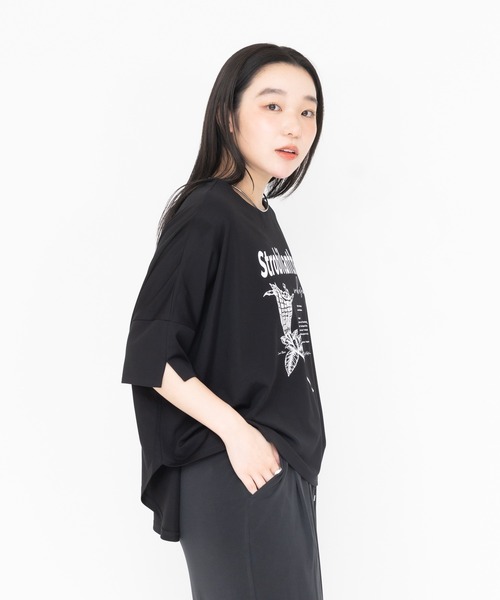 meeny miny(ミーニーマイニー)の「【京都府立植物園】ユキミバナTシャツ(Tシャツ/カットソー・レディース・ブラック/ホワイト・MEDIUM)」の3枚目の写真