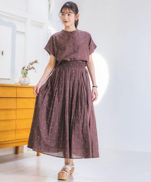 ITS'DEMO(イッツデモ)の「ラメドット刺繍ブラウス(シャツ/ブラウス・レディース・オフホワイト/ブラック/ブラウン系その他・00)」の10枚目の写真