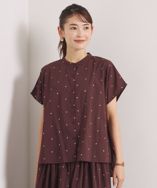 ITS'DEMO(イッツデモ)の「ラメドット刺繍ブラウス(シャツ/ブラウス・レディース・オフホワイト/ブラック/ブラウン系その他・00)」の16枚目の写真