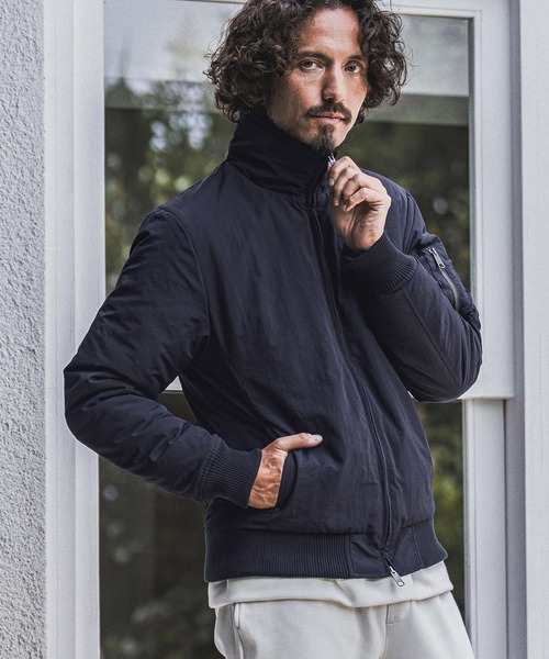wjk reluxe(ダブルジェーケーリラックス)の「mj11773- Padded Stand Collar MA-1 中綿MA-1ジャケット(WR26W-03)(MA-1・メンズ・オリーブ/ブラック/ネイビー・L/M/S)」の22枚目の写真