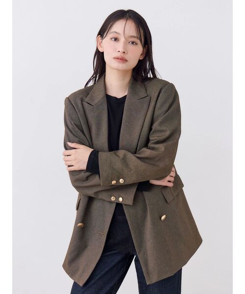 TONAL(トーナル)の「テーラードオーバージャケット(テーラードジャケット・レディース・ネイビー/ブラック/チャコールグレー/ブラウン・SMALL/MEDIUM)」の11枚目の写真
