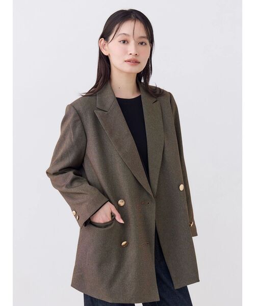 TONAL(トーナル)の「テーラードオーバージャケット(テーラードジャケット・レディース・ネイビー/ブラック/チャコールグレー/ブラウン・SMALL/MEDIUM)」の9枚目の写真