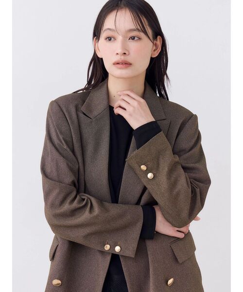 TONAL(トーナル)の「テーラードオーバージャケット(テーラードジャケット・レディース・ネイビー/ブラック/チャコールグレー/ブラウン・SMALL/MEDIUM)」の8枚目の写真