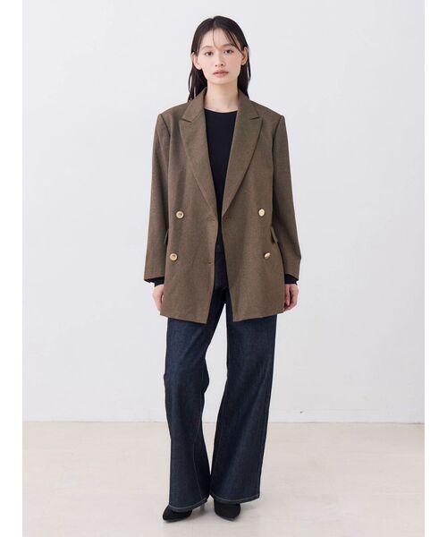 TONAL(トーナル)の「テーラードオーバージャケット(テーラードジャケット・レディース・ネイビー/ブラック/チャコールグレー/ブラウン・SMALL/MEDIUM)」の7枚目の写真